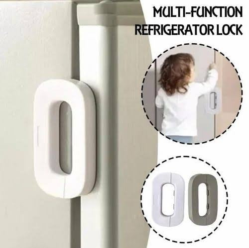 2 Piece White ABS Plastic Drawer Lock for Fridge