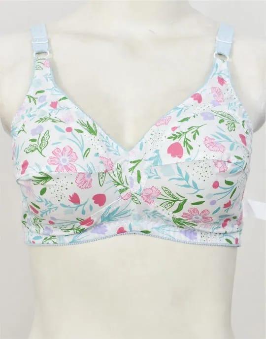 Cotton Printed Non Padded Bra Pack of 2