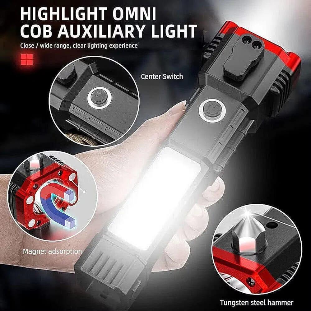 Rechargeable LED Torch Black Fast Charging