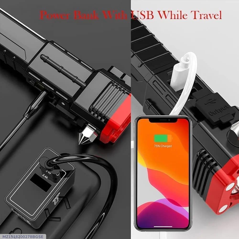 Rechargeable LED Torch Black Fast Charging