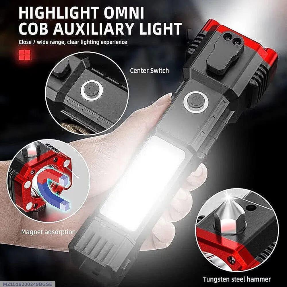 Rechargeable LED Torch Black Fast Charging
