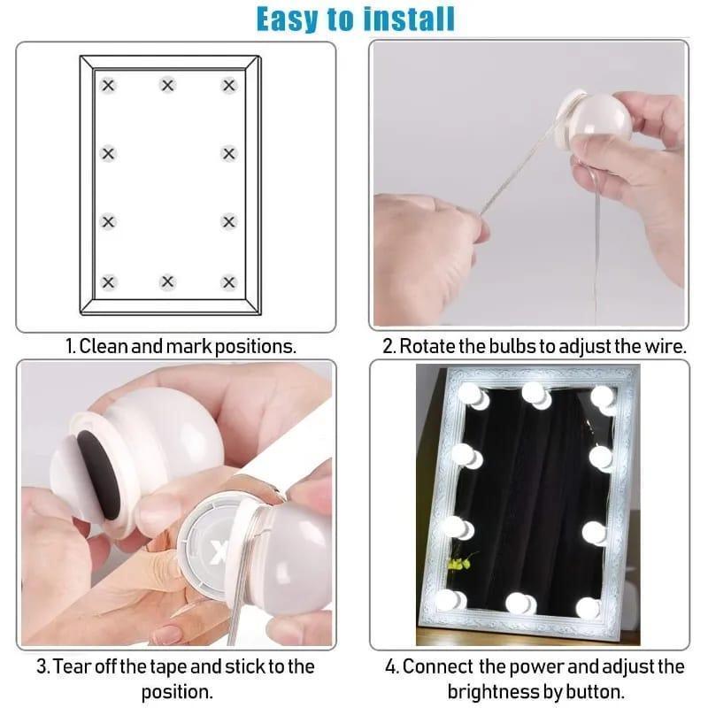 Rechargeable Vanity Mirror with LED Lights